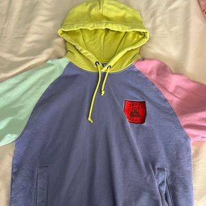 Teddy Fresh color block hoodie
